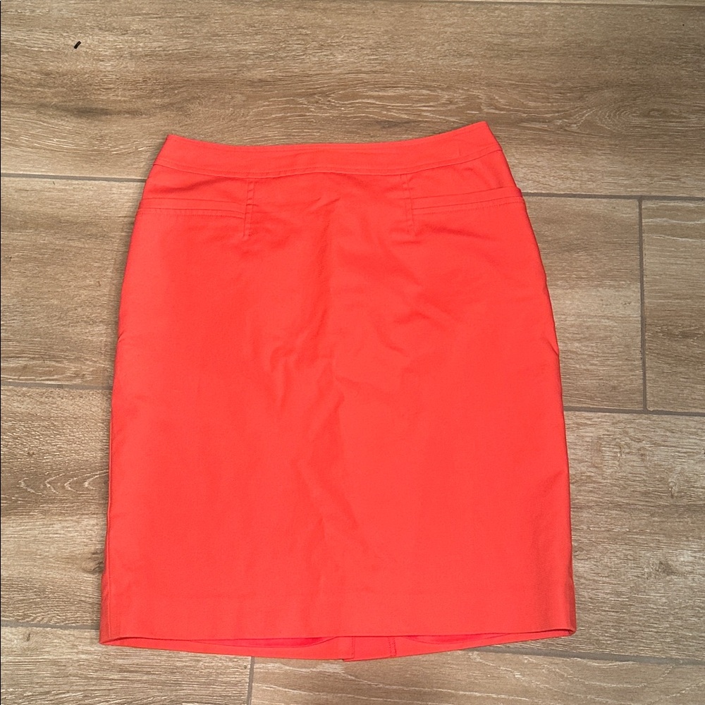 Halogen Pencil Skirt Bright Coral Size 4 Petite